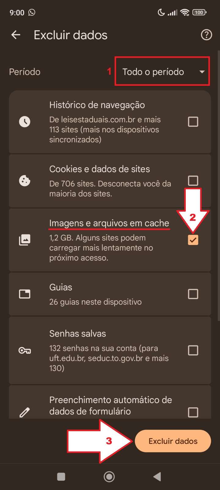 Como limpar o cache do navegador de internet?